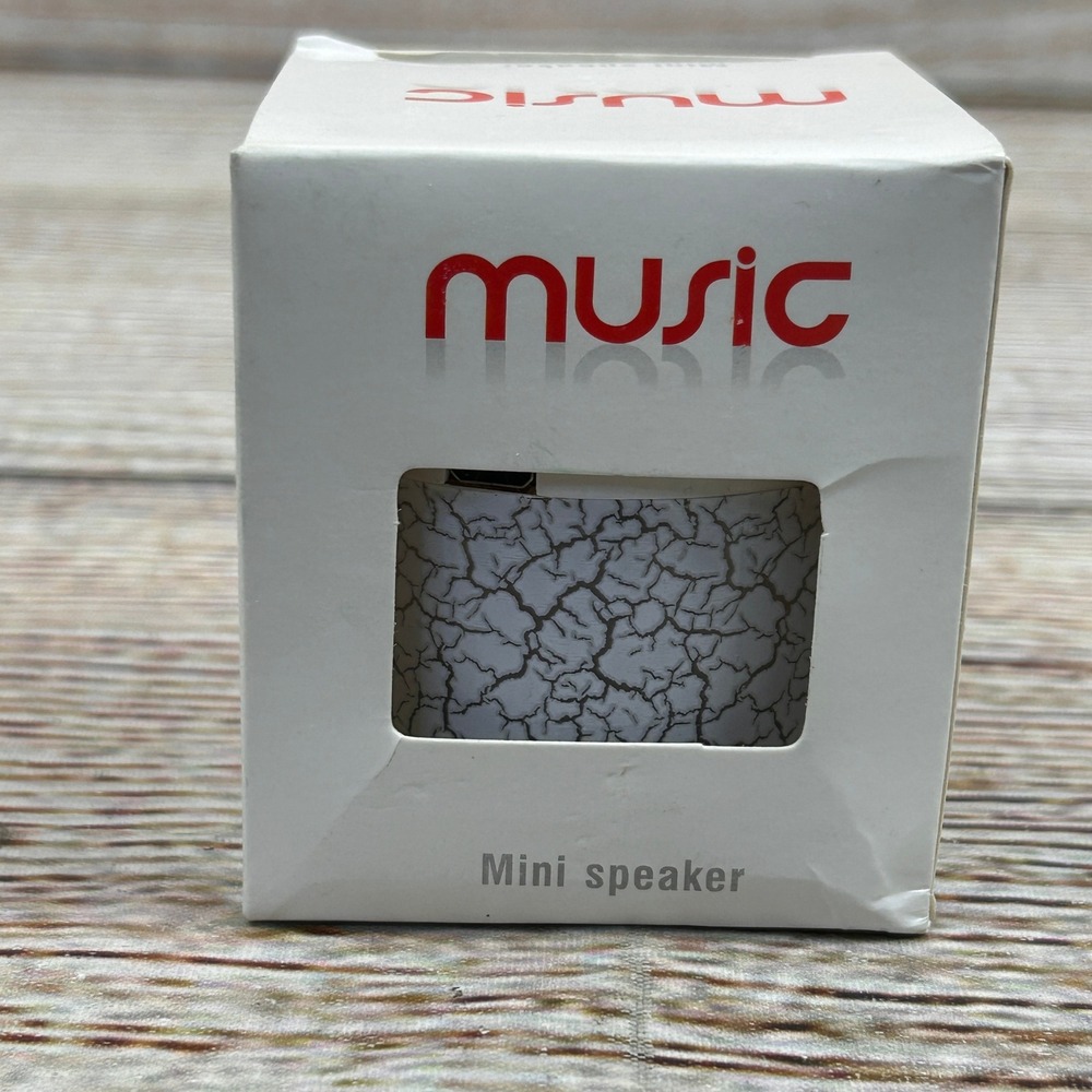 Music Mini Wireless Bluetooth Speaker V3.0 White Crackle Pattern 3W Output